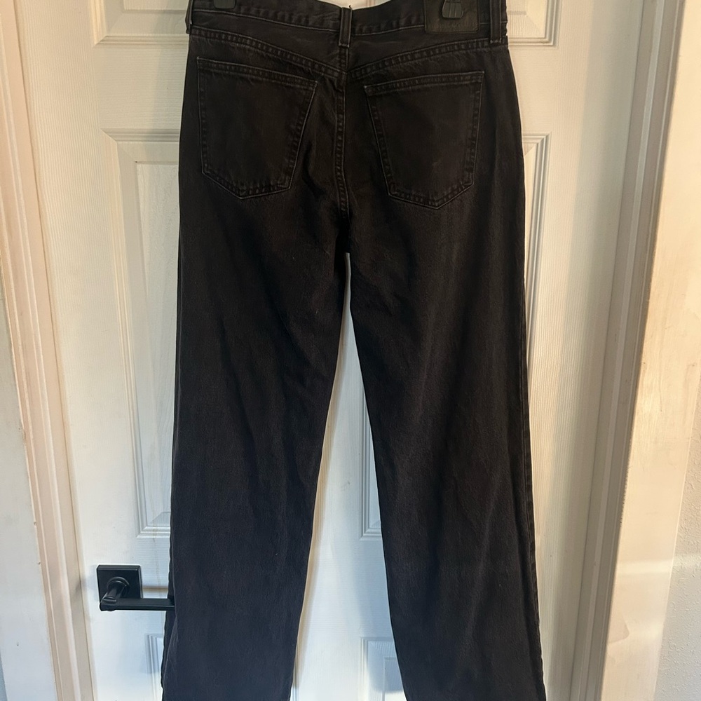 Aritzia Denim Forum Farra lo rise women’s Straight Leg Jeans, in Black Eyeliner